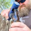 Police 30MM bullet bottle opener in blue