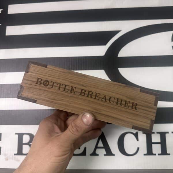 Made in USA wood gift box for a 50 cal bullet bottle opener