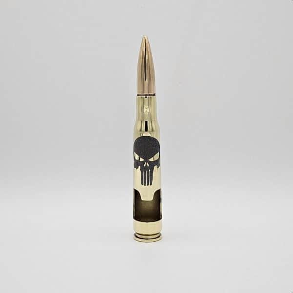 Punisher .50 Caliber Bullet Bottle Opener in brass made by Bottle Breacher
