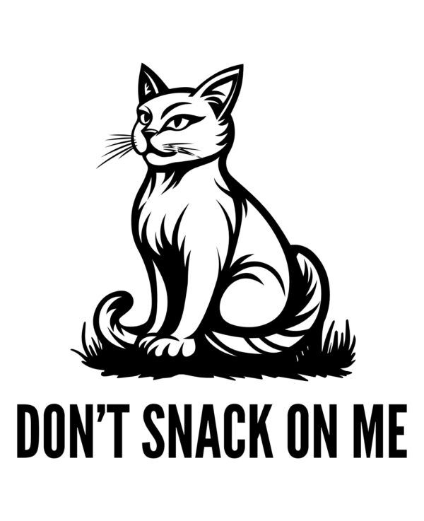 dont snack on me cat logo